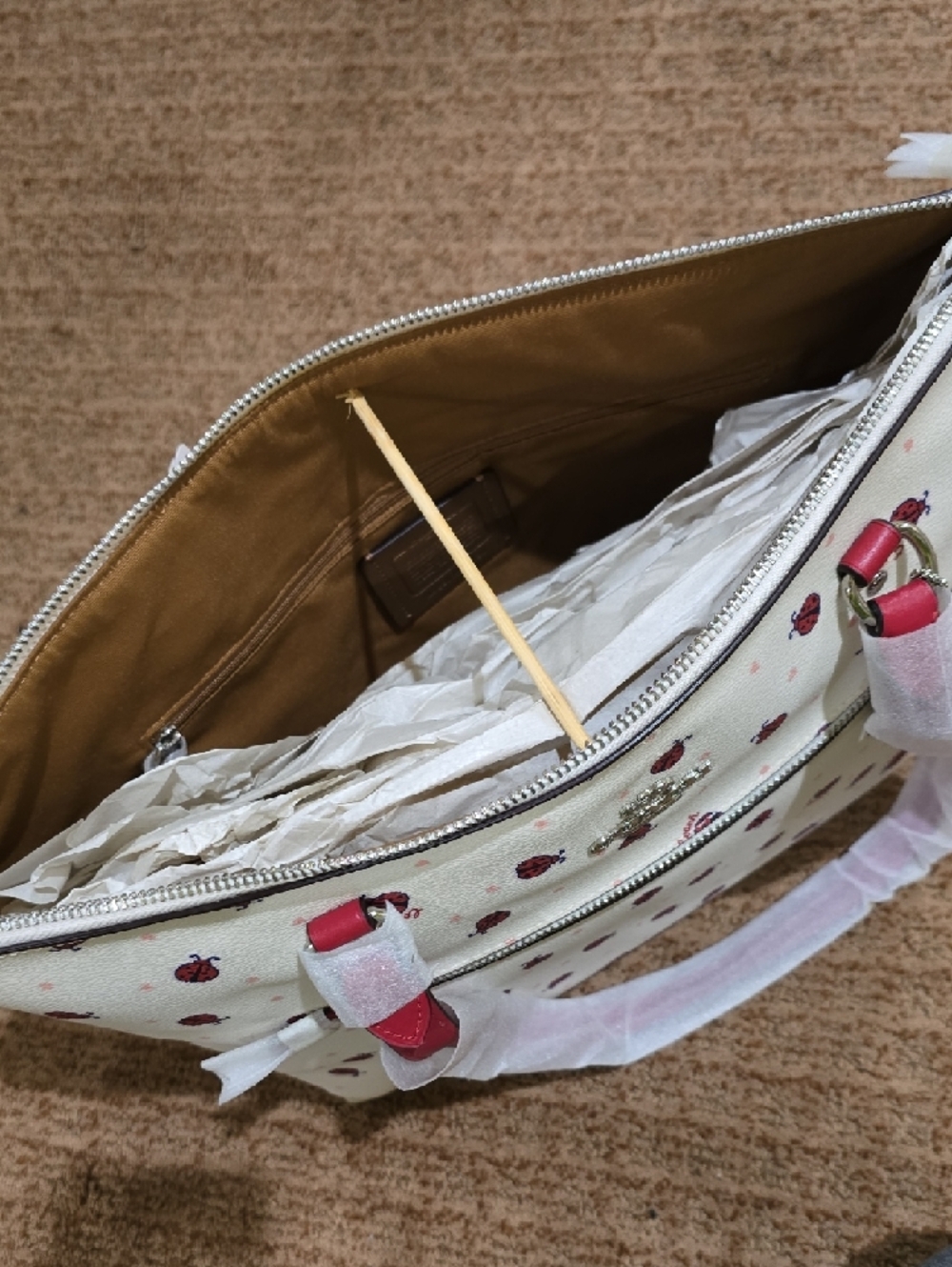 NWT-Coach Ladybug Print Gallery Tote - Picture 5 of 15